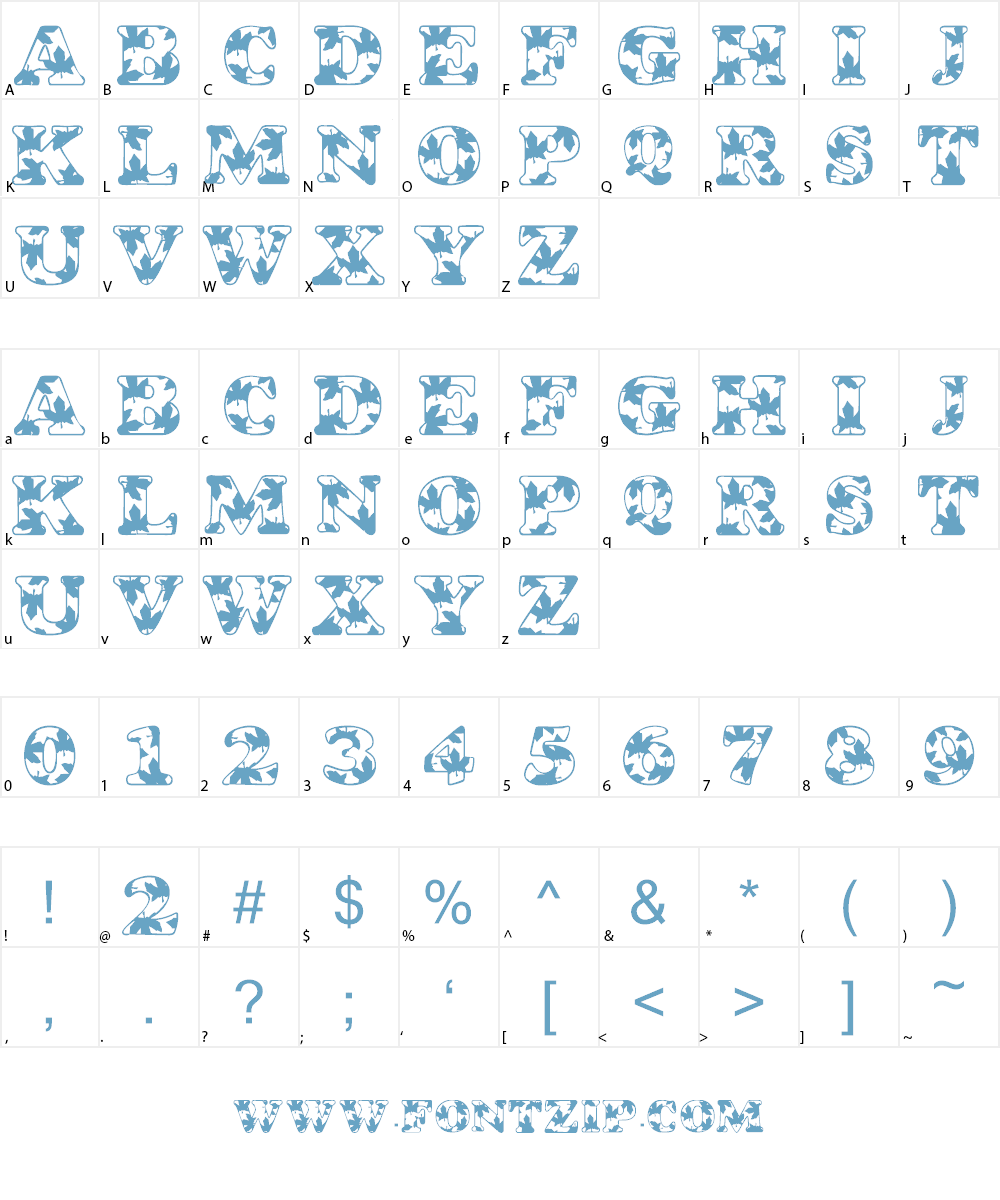 LMS Oh Canada Font Character